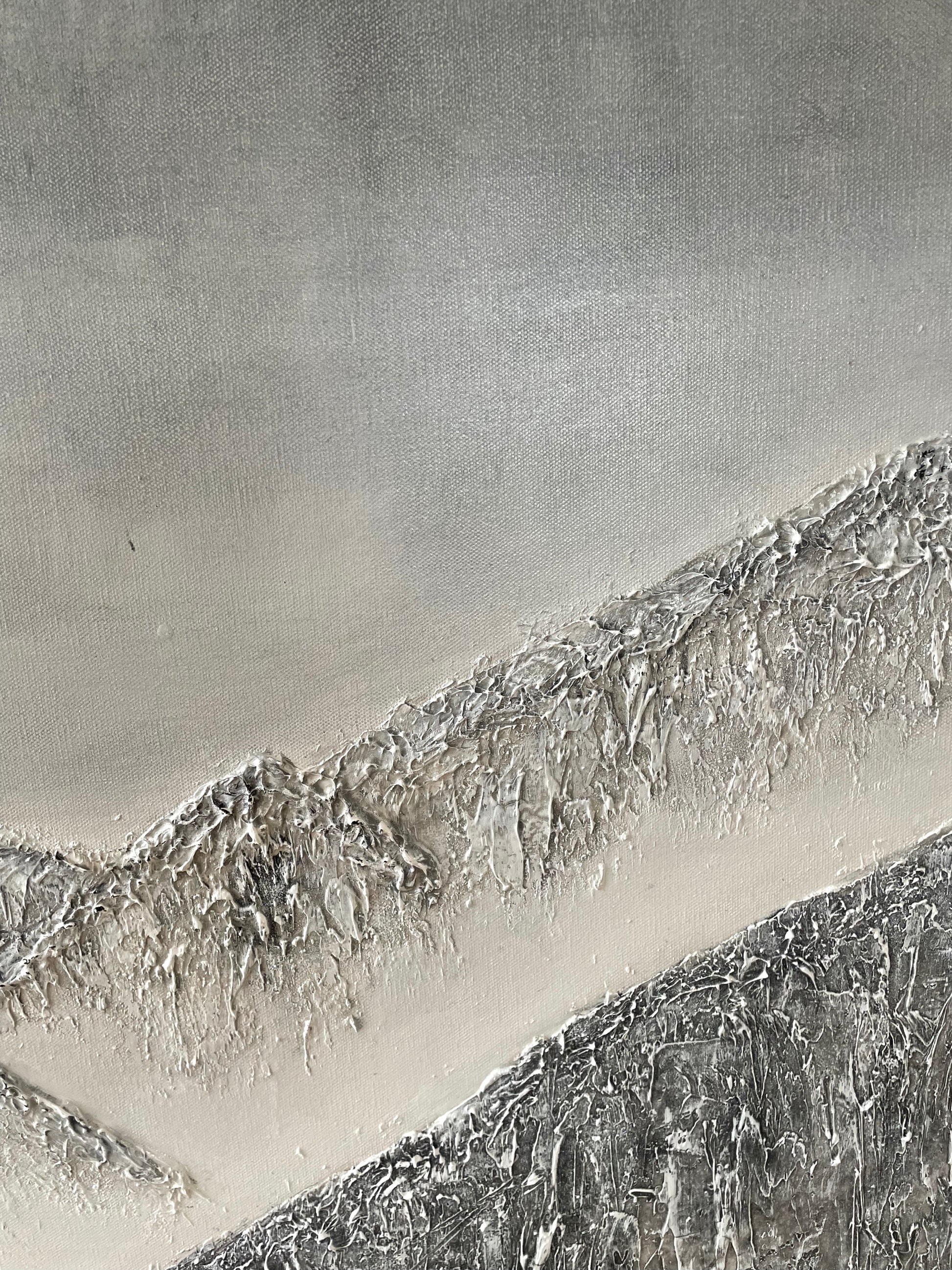 Abstract Textured Landscape Painting: Ha Ling Peak - Ashley Alexandra