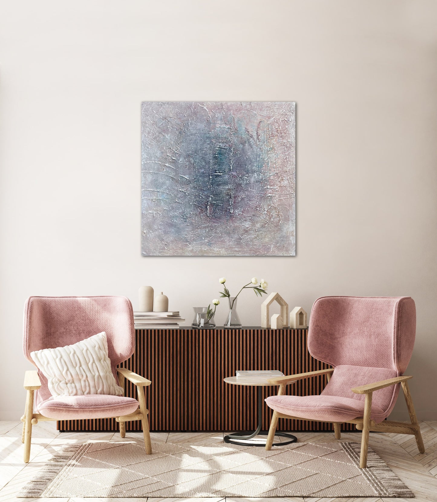 Large Abstract Textured Colourful Ombre Painting: Blissful Path - Ashley Alexandra